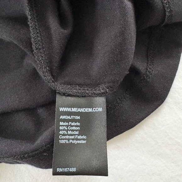 ME+EM Black Blouse with Sheer Tulle Sleeves - Picture 5 of 5